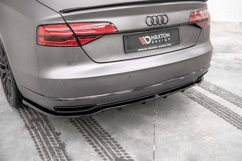 Maxton Design - CENTRAL REAR SPLITTER (VERTICAL BARS) AUDI A8 D4 FACELIFT (2013-2017)