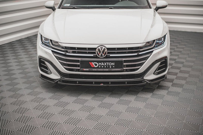Maxton Design - Front Splitter V.1 Volkswagen Arteon R-Line Sedan / Shooting Brake Mk1 Facelift