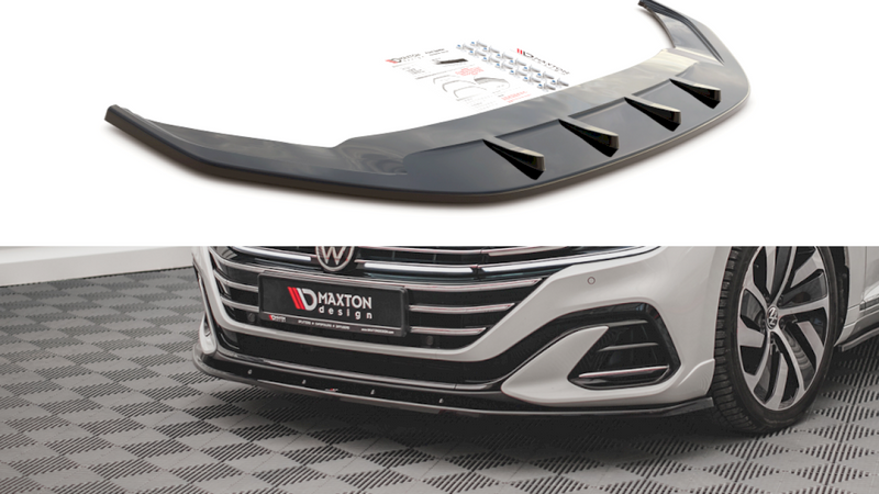 Maxton Design - Front Splitter V.2 Volkswagen Arteon R-Line Sedan / Shooting Brake Mk1 Facelift