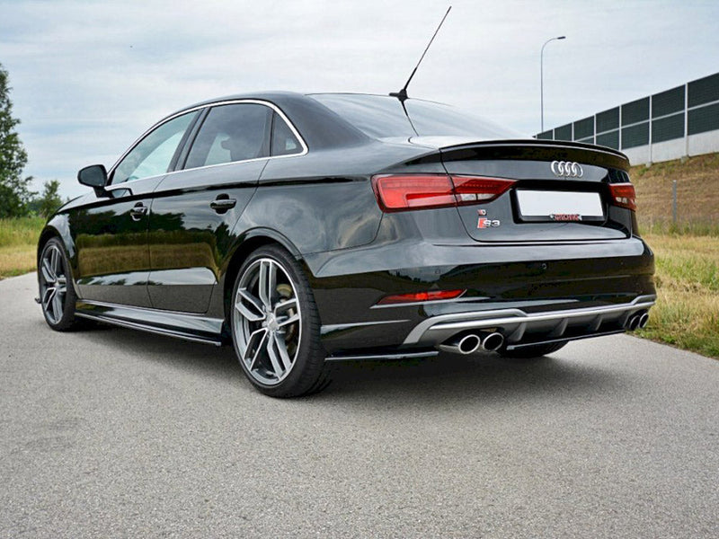 Maxton Design - REAR SIDE SPLITTERS AUDI S3 / A3 S-LINE 8V FL SEDAN