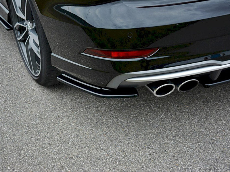 Maxton Design - REAR SIDE SPLITTERS AUDI S3 / A3 S-LINE 8V FL SEDAN