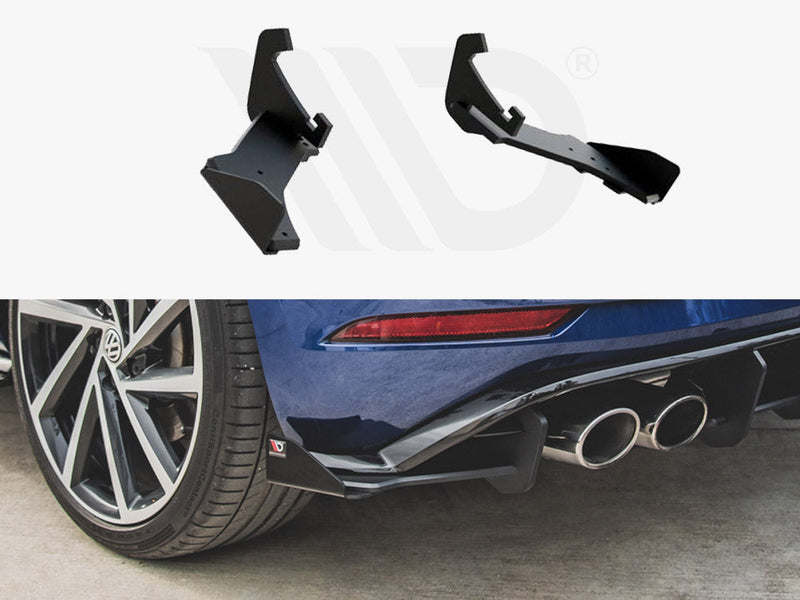 Maxton Design - STREET PRO REAR SIDE SPLITTERS + FLAPS VW GOLF 7 R FACELIFT (2017-2020)