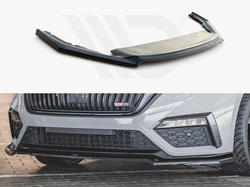 Maxton Design - FRONT SPLITTER V4 SKODA OCTAVIA RS MK4 (2020-2024)