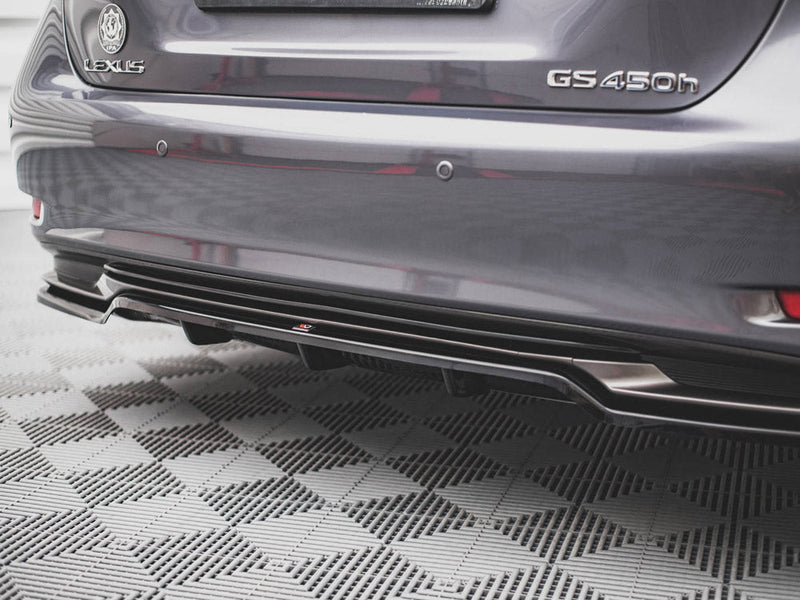 Maxton Design - CENTRAL REAR SPLITTER (VERTICAL BARS) LEXUS GS F SPORT HYBRID MK4 (L10) (2012-2015)