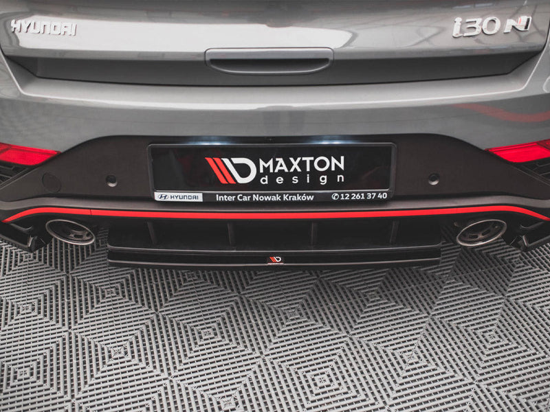 Maxton Design - CENTRAL REAR SPLITTER FOR HYUNDAI I30 N HATCHBACK MK3 FACELIFT (2020-)