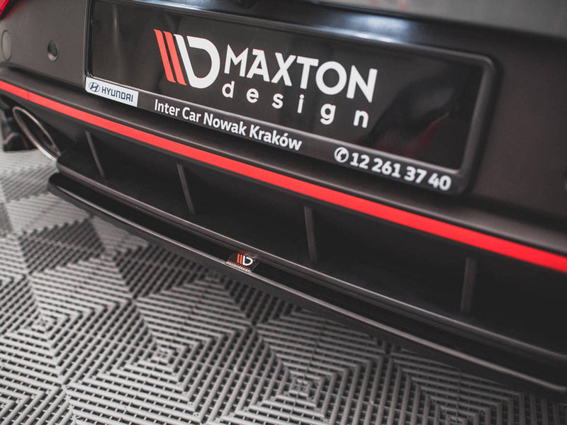 Maxton Design - CENTRAL REAR SPLITTER FOR HYUNDAI I30 N HATCHBACK MK3 FACELIFT (2020-)