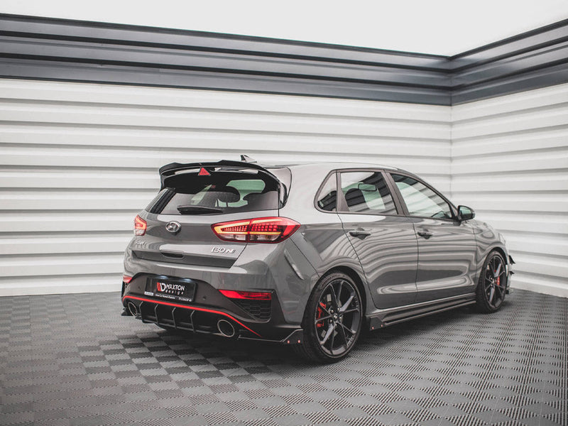 Maxton Design - REAR SIDE SPLITTERS V.1 + FLAPS HYUNDAI I30 N HATCHBACK MK3 FACELIFT