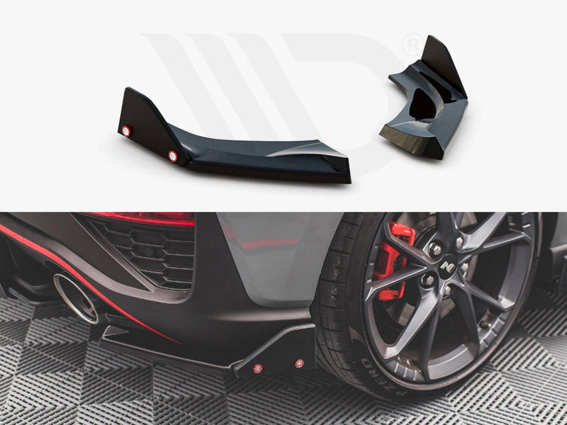 Maxton Design - REAR SIDE SPLITTERS V.1 + FLAPS HYUNDAI I30 N HATCHBACK MK3 FACELIFT