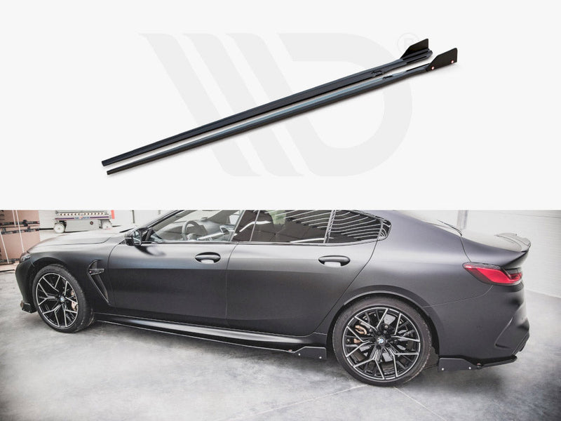 Maxton Design - SIDE SKIRTS DIFFUSERS V.1 + FLAPS BMW M8 GRAN COUPE F93 / 8 GRAN COUPE M-PACK G16