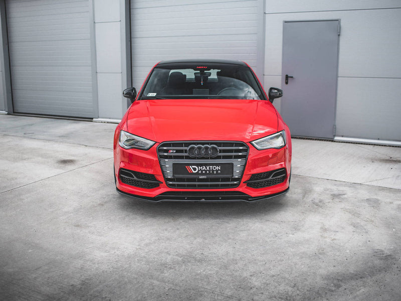 Maxton Design - FRONT SPLITTER V.2 AUDI S3 / A3 S-LINE 8V SEDAN / CABRIO (2013-2016)