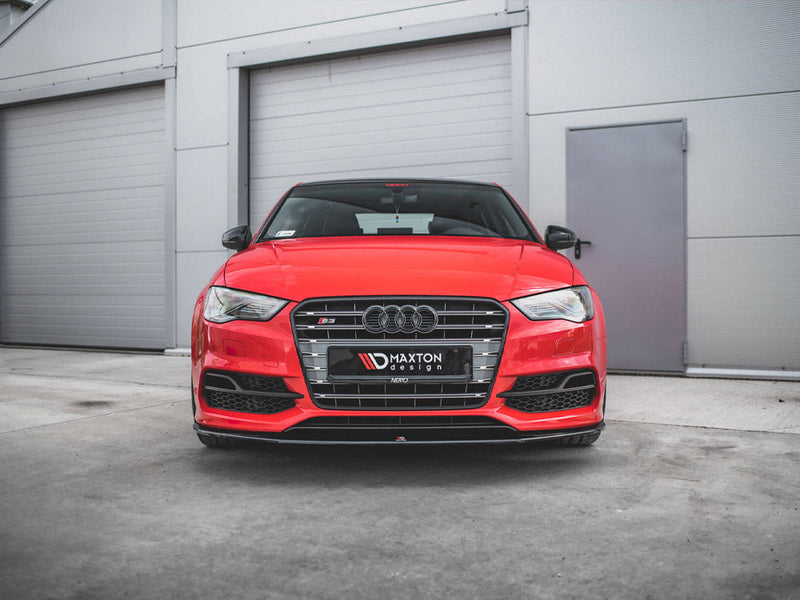 Maxton Design - FRONT SPLITTER V.1 AUDI S3 / A3 S-LINE 8V SEDAN / CABRIO (2013-2016)