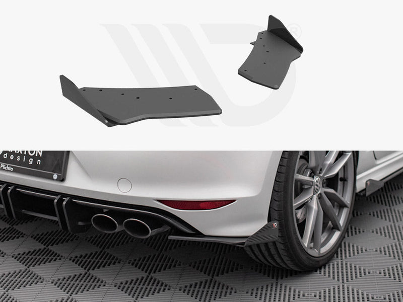Maxton Design - STREET PRO REAR SIDE SPLITTERS (+FLAPS) VW GOLF R MK7 (2013-2016)