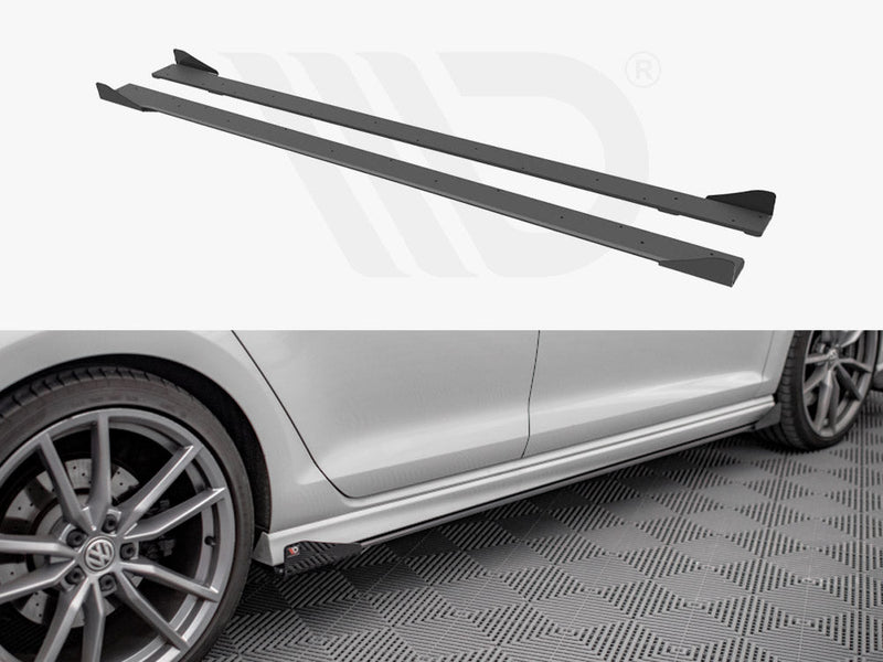 Maxton Design - STREET PRO SIDE SKIRTS DIFFUSERS (+FLAPS) VW GOLF R MK7 (2013-2016)