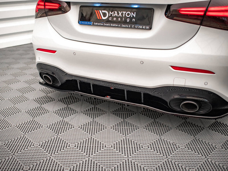Maxton Design - Rear Splitter (Vertical Bars) V.1 Mercedes A 35 AMG Sedan V177