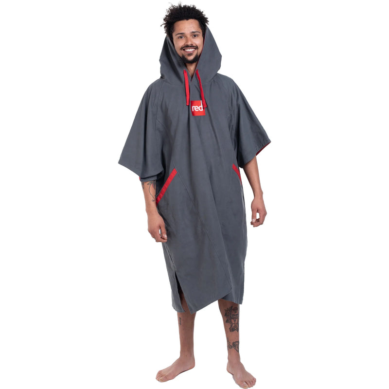 Red Original  Quick Dry Microfibre Changing Robe (small) - Grey