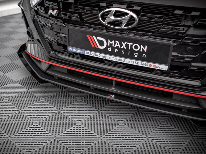 Maxton Design - STREET PRO FRONT SPLITTER V.1 (+FLAPS) HYUNDAI I20 N MK3 (2020-)