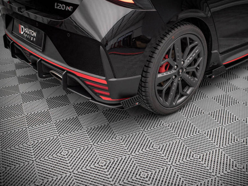 Maxton Design - STREET PRO REAR SIDE SPLITTERS (+FLAPS) HYUNDAI I20 N MK3 (2020-)