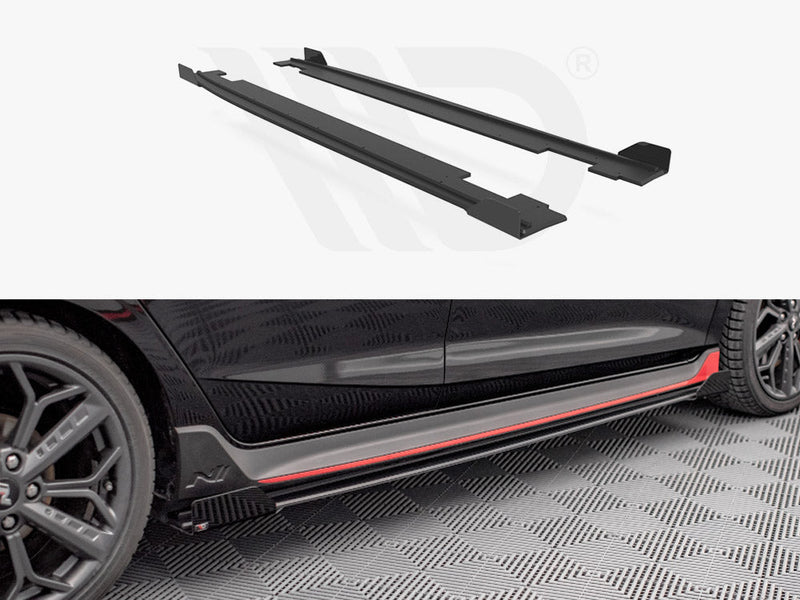Maxton Design - STREET PRO SIDE SKIRTS DIFFUSERS (+FLAPS) HYUNDAI I20 N MK3 (2020-)