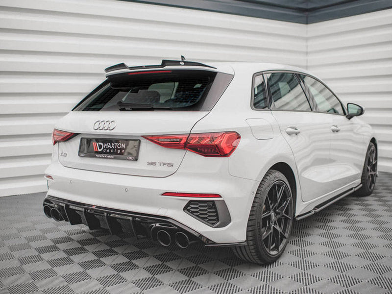 Maxton Design - Rear Valance + Exhaust Ends Imitation Audi A3 S-Line Sportback 8Y