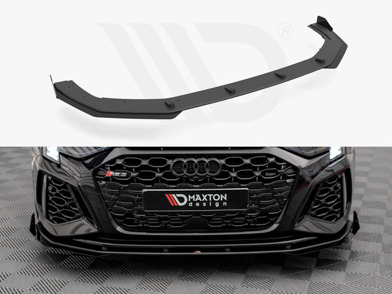 Maxton Design - STREET PRO FRONT SPLITTER V.1 (+FLAPS) AUDI RS3 SPORTBACK 8Y (2020-)