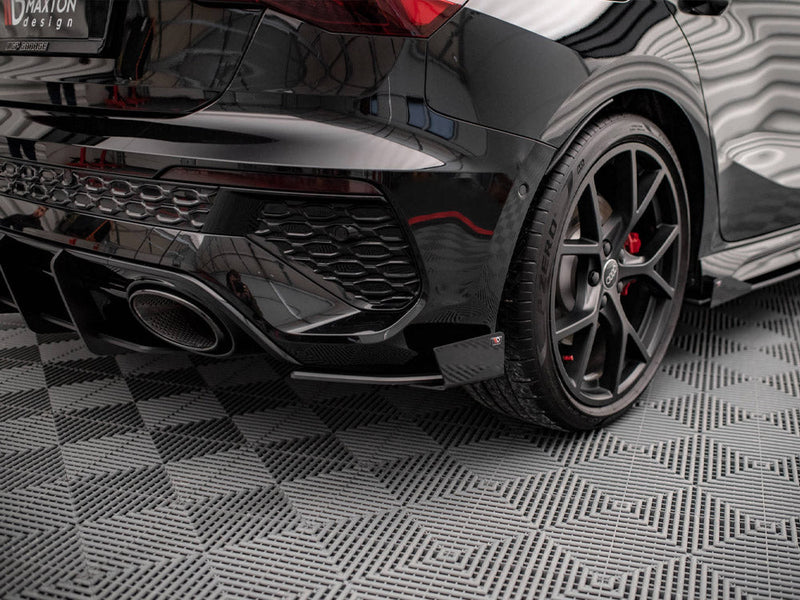 Maxton Design - STREET PRO REAR SIDE SPLITTERS + FLAPS AUDI RS3 SPORTBACK 8Y