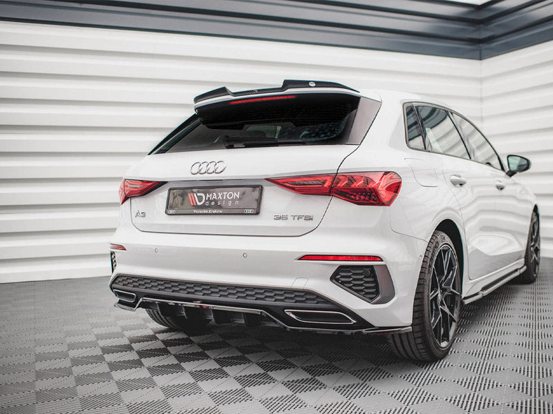 Maxton Design - Rear Splitter (Vertical Bars) Audi A3 S-Line Sportback 8Y