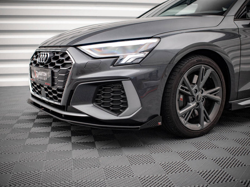Maxton Design - Street PRO Front Splitter V.1 + Flaps Audi S3 / A3 S-Line 8Y