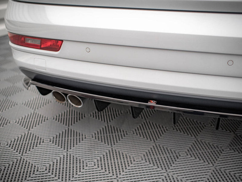 Maxton Design - CENTRAL REAR SPLITTER (VERTICAL BARS) AUDI Q3 8U FACELIFT (2014-2018)