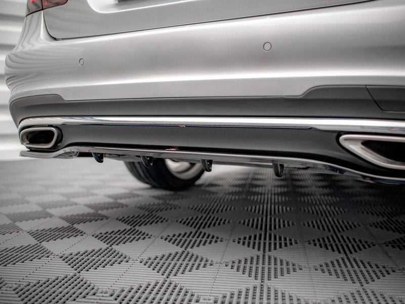 Maxton Design - REAR SPLITTER (VERTICAL BARS) MERCEDES E AMG-LINE SEDAN W212 FACELIFT (2012-2016)