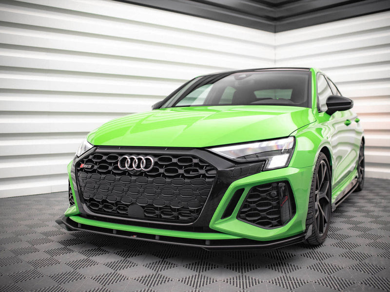 Maxton Design - STREET PRO FRONT SPLITTER V.1 (+FLAPS) AUDI RS3 8Y (2020-)