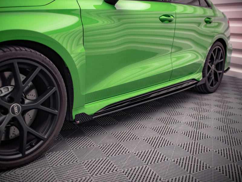 Maxton Design - STREET PRO SIDE SKIRTS DIFFUSERS (+FLAPS) AUDI RS3 SEDAN 8Y (2020-)