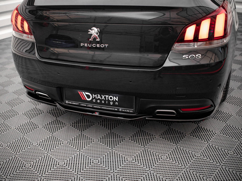 Maxton Design - CENTRAL REAR SPLITTER (VERTICAL BARS) PEUGEOT 508 GT MK1 FACELIFT (2014-2018)