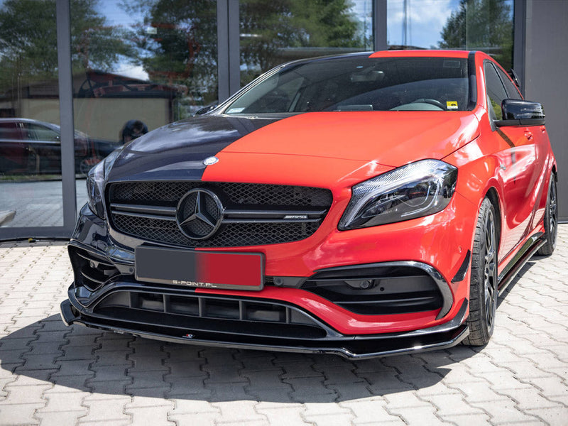 Maxton Design - FRONT SPLITTER V.2 MERCEDES A45 AERO W176 FACELIFT (2015-2018)