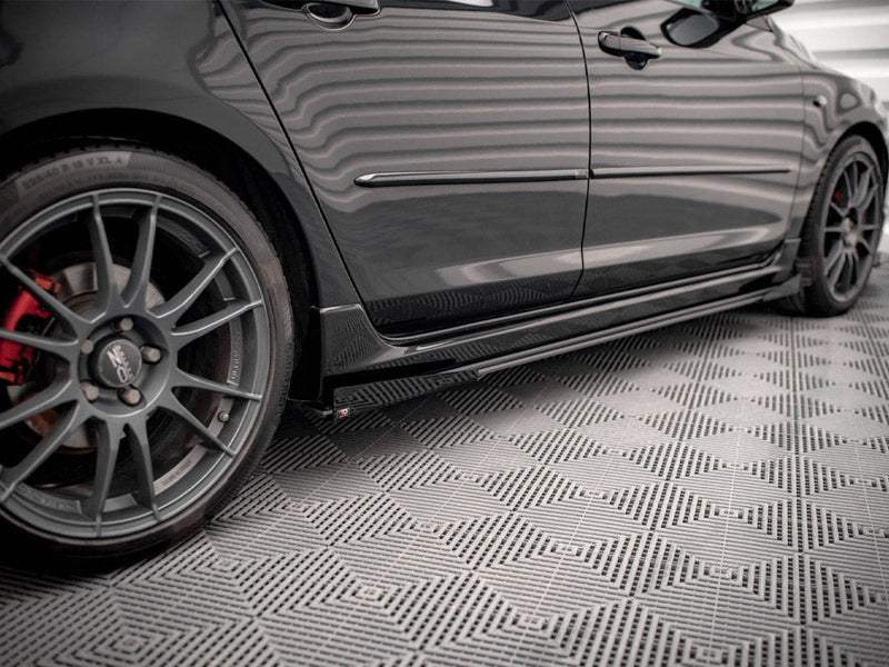 Maxton Design - STREET PRO SIDE SKIRTS DIFFUSERS (+FLAPS) MAZDA 3 MPS MK1 (2006-2008)