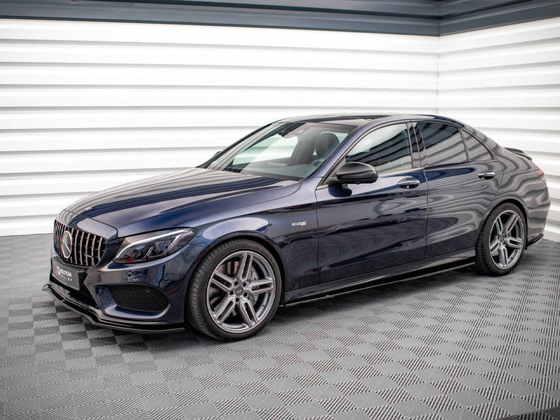 Maxton Design - SIDE SKIRTS SPLITTERS MERCEDES C43 AMG W205 (2018-UP)