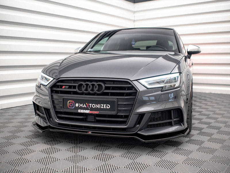 Maxton Design - FRONT SPLITTER V.2 AUDI S3 SPORTBACK 8V FACELIFT