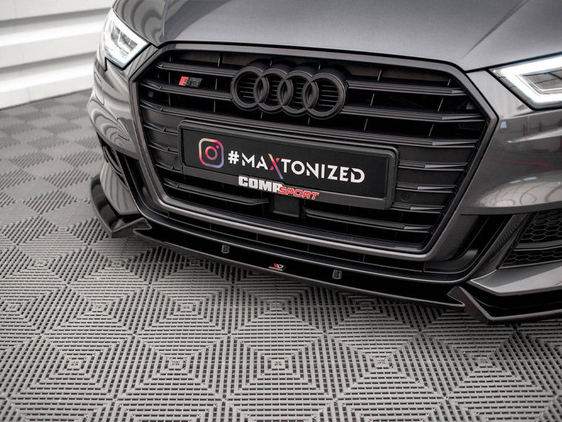 Maxton Design - FRONT SPLITTER V.1 AUDI S3 SPORTBACK 8V FACELIFT