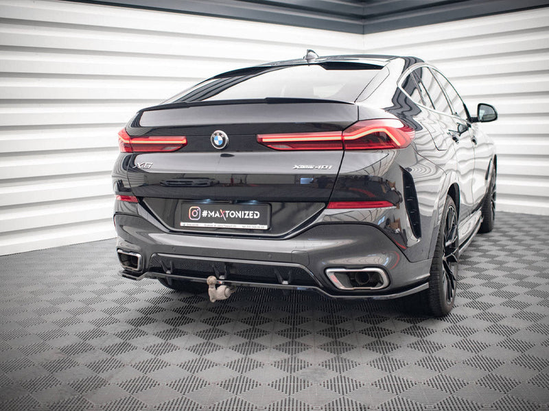 Maxton Design - CENTRAL REAR SPLITTER (VERTICAL BARS) V.3 BMW X6 M-PACK G06