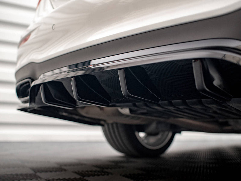 Maxton Design - Rear Splitter (Vertical Bars) Mercedes E AMG-Line Sedan W213 Facelift