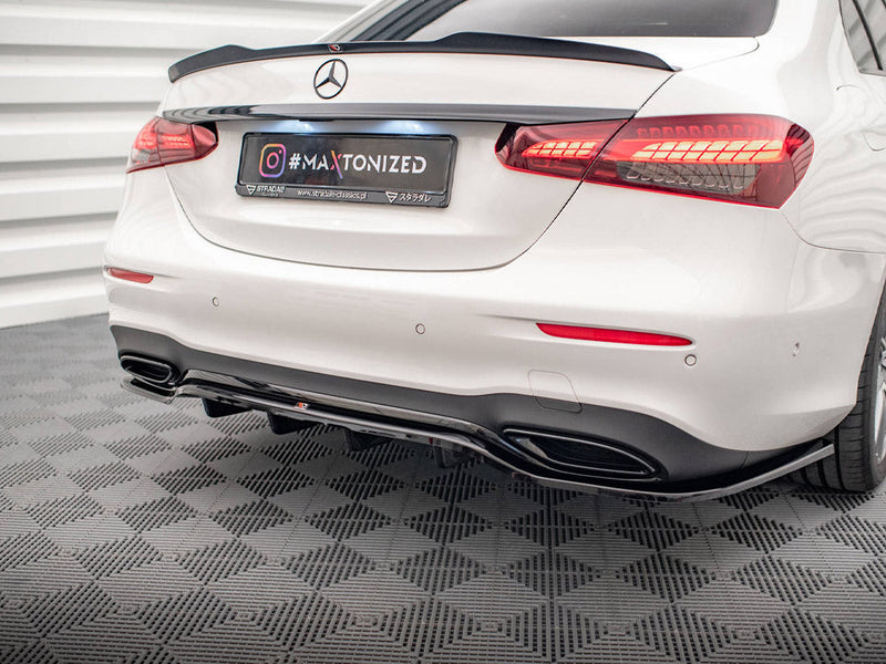 Maxton Design - Rear Splitter (Vertical Bars) Mercedes E AMG-Line Sedan W213 Facelift