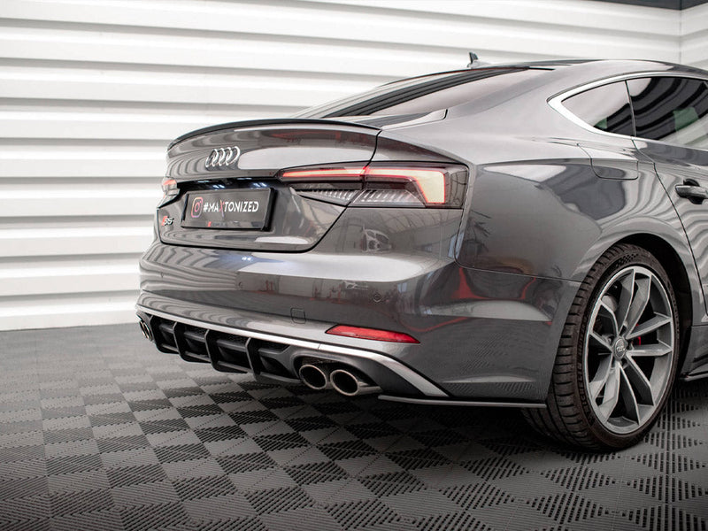Maxton Design - STREET PRO REAR DIFFUSER AUDI S5 COUPE / SPORTBACK F5