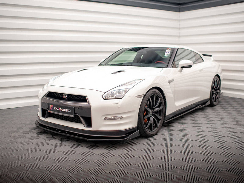 Maxton Design - FRONT SPLITTER + FLAPS NISSAN GTR R35 1ST FACELIFT