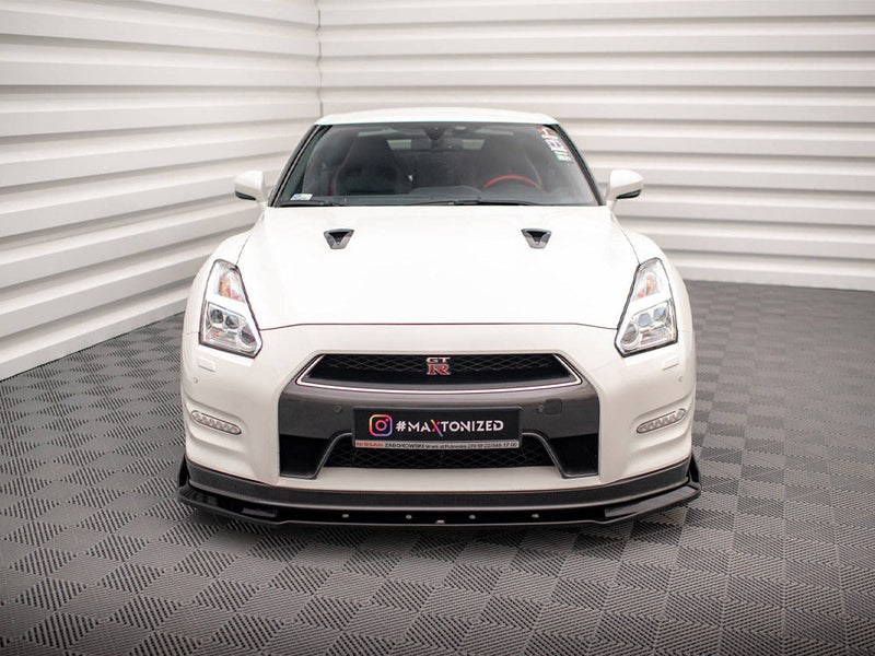 Maxton Design - FRONT SPLITTER + FLAPS NISSAN GTR R35 1ST FACELIFT