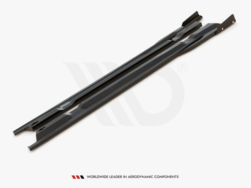 Maxton Design - SIDE SKIRTS DIFFUSERS + FLAPS NISSAN GTR R35 1ST FACELIFT