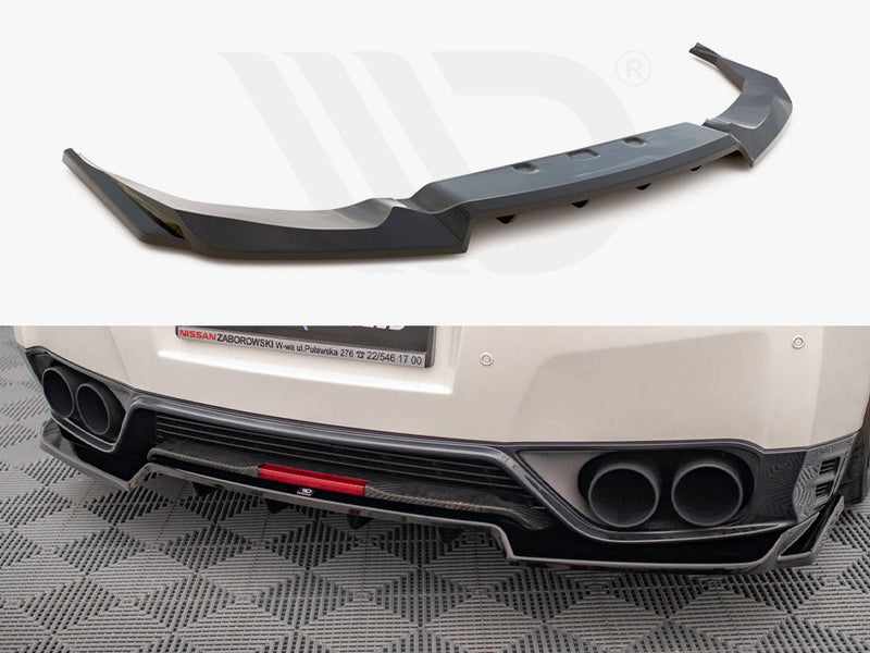 Maxton Design - CENTRAL REAR SPLITTER (VERTICAL BARS) NISSAN GTR R35 1ST FACELIFT