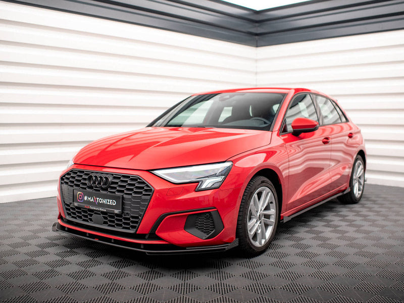 Maxton Design - STREET PRO FRONT SPLITTER + FLAPS AUDI A3 8Y