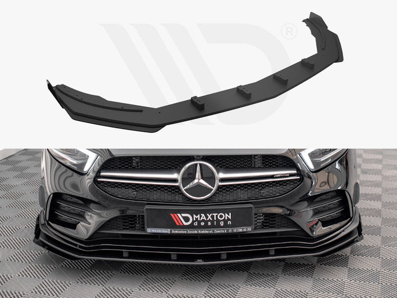 Maxton Design - STREET PRO FRONT SPLITTER + FLAPS MERCEDES A35 AMG / AMG-LINE W177