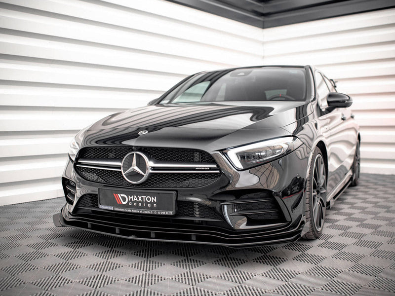 Maxton Design - STREET PRO FRONT SPLITTER + FLAPS MERCEDES A35 AMG / AMG-LINE W177