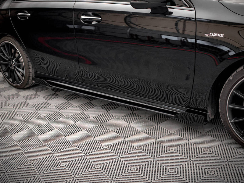 Maxton Design - STREET PRO SIDE SKIRTS DIFFUSERS + FLAPS MERCEDES A35 AMG / AMG-LINE W177