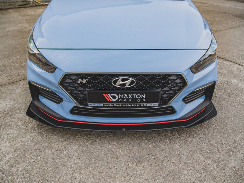 Maxton Design - STREET PRO DURABILITY FRONT SPLITTER + FLAPS HYUNDAI I30 N MK3 HATCHBACK / FASTBACK